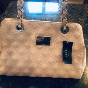Pale Pink Quilted front Nicole Bag